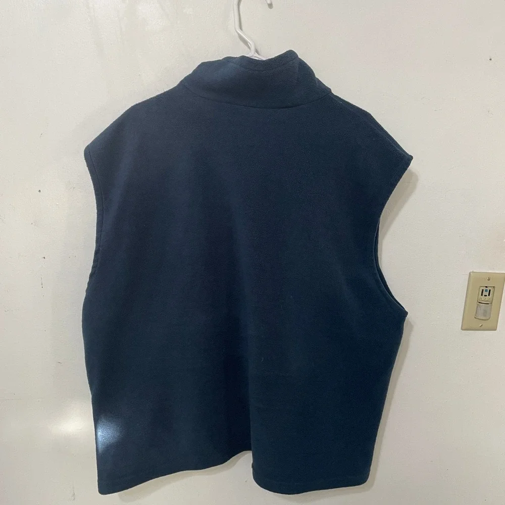 Columbia‎ Mens XL Fleece Vest Navy Full Zip Steens Mountain Soft Shell Jacket